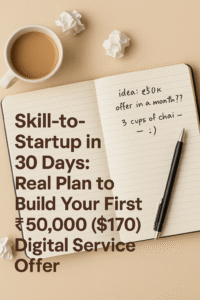 Skill‑to‑Startup in 30 Days: Real Plan to Build Your First $170 Digital Service Offer