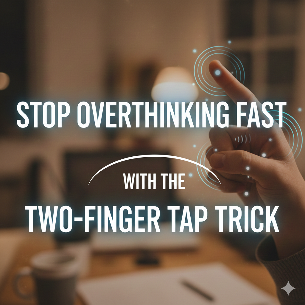 Stop Overthinking Fast with the Two-Finger Tap Trick 3 two finger tap